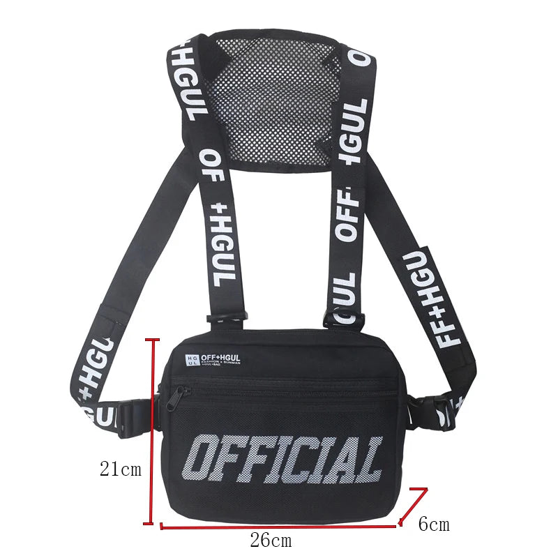 Men's Military Chest Rig Bag Hip Hop Waist Packs