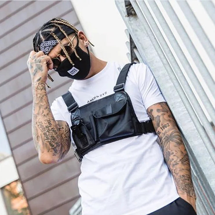 Street Style Tactical Chest Rig Bag Hip Hop Military Chest Bag