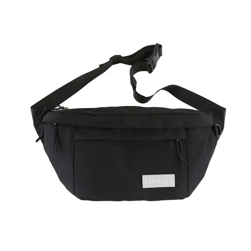 Large Capacity Crossbody Chest pack Hip hop Bags Unisex Nylon Fanny pack