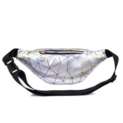 Women's PU Laser Street Waist Bag Casual Chest Bag
