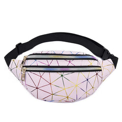 Women's PU Laser Street Waist Bag Casual Chest Bag