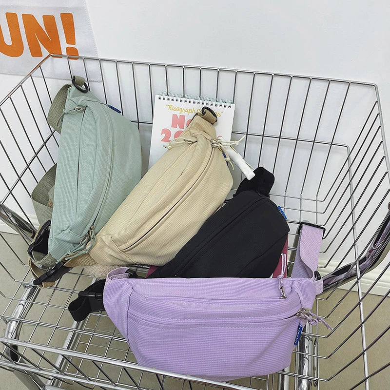 Nylon Hip pack Woman Fanny pack Crossbody Chest Bags