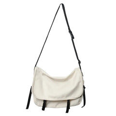 Large Canvas Shoulder Bag Unisex Messenger Hip Hop Sports Leisure Bag