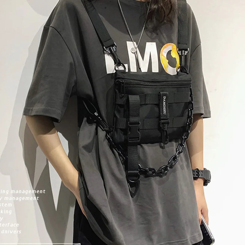 Tactical Chest Bag Streetwear Men Women Hip Hop Waist Pack Phone Pocket