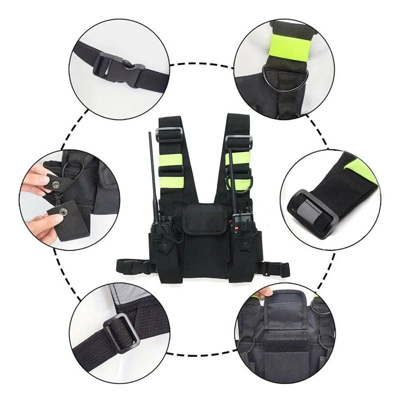 Functional Chest Rig Bag Adjustable Vest Hip-hop Chest Bag Woman Waist Pack