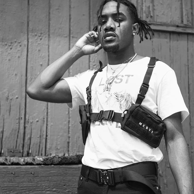 Streetwear Punk Chest Rig Bag Unisex Hip-Hop Tactical Chest Bags