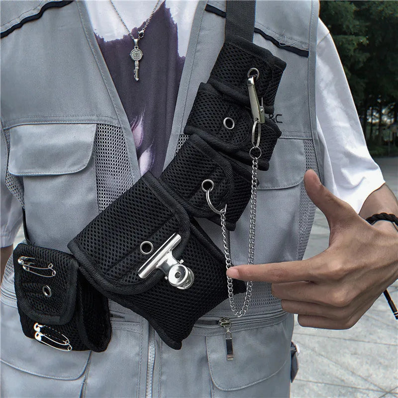 Streetwear Waist Bag Tactical Crossbody Pack Chest Bags Hip hop Unisex