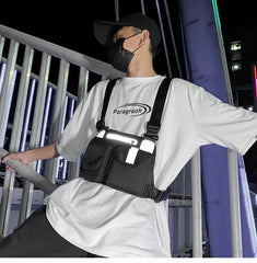 Reflective Hip-Hop Chest Bags Women Waist Pack Functional Belt Bag