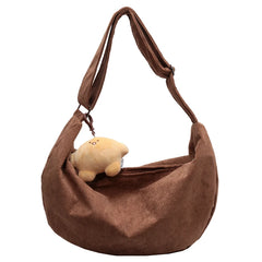 Stripe Corduroy Woman Bag Female Shoulder Bags Ladies Hand Bags