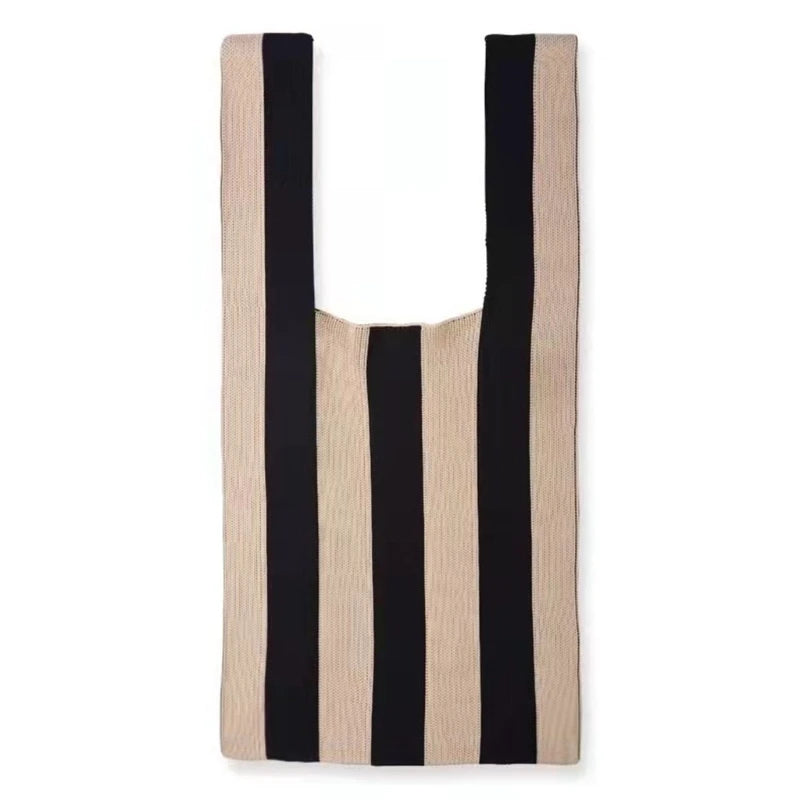 Stripe Shoulder Bag Tote for Women Purse Satchel Travel Bag