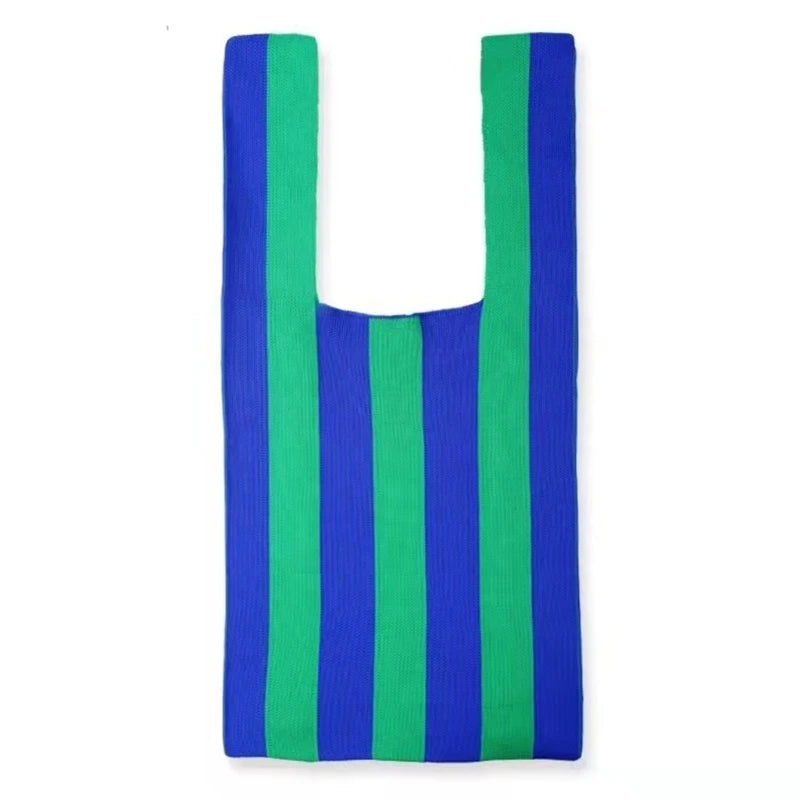Stripe Shoulder Bag Tote for Women Purse Satchel Travel Bag
