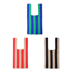 Stripe Shoulder Bag Tote for Women Purse Satchel Travel Bag