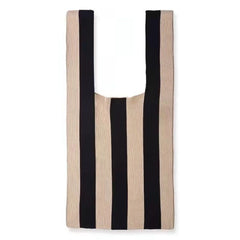 Stripe Shoulder Bag Tote for Women Purse Satchel Travel Bag