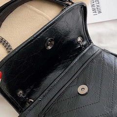 Striped Chain Bag Women Shoulder Bags Cover Young Cross-body Stylish Ulzzang PU