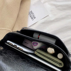 Striped Chain Bag Women Shoulder Bags Cover Young Cross-body Stylish Ulzzang PU