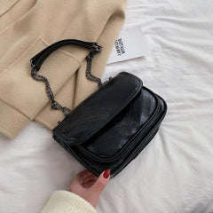Striped Chain Bag Women Shoulder Bags Cover Young Cross-body Stylish Ulzzang PU