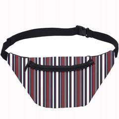 Striped Sports Waist Bag Lumbar Pack Lady Shoulder Bag Crossbody Bag Pouch