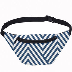 Striped Sports Waist Bag Lumbar Pack Lady Shoulder Bag Crossbody Bag Pouch