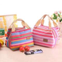 Stripes Lunch Bag Isothermal Packaged Food Thermal Bags Thermo Pouch