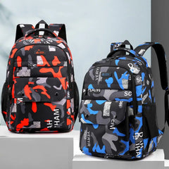 Kids Camo Backpack Lightweight School Bag for Outdoor Travel