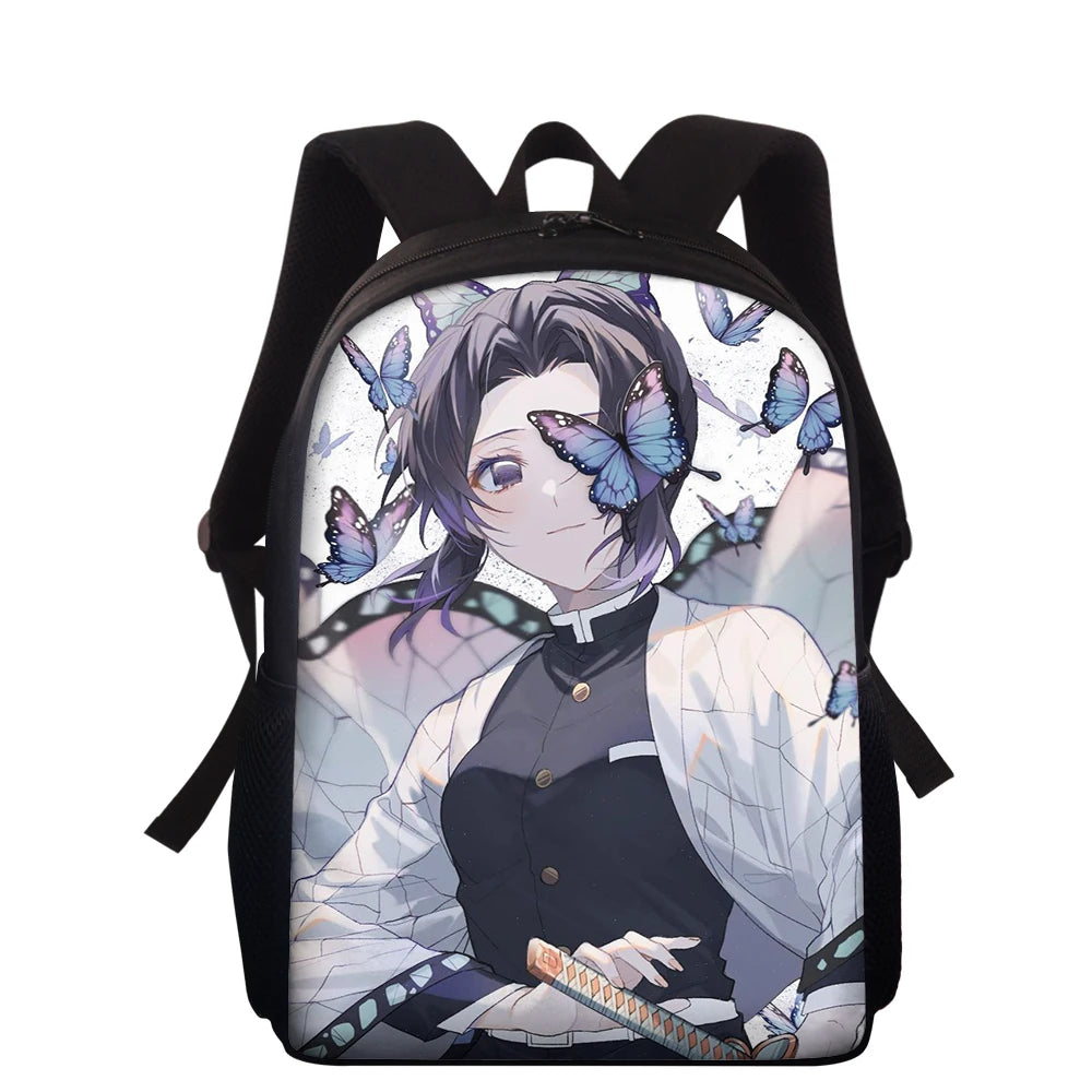 Anime Demon Slayer Print School Bag for Boys and Girls 15 Inch Backpack