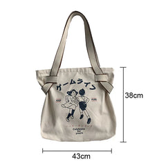 Large Capacity Canvas Cloth Bag Women Shopping Handbag Eco Totes