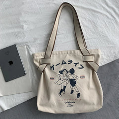 Large Capacity Canvas Cloth Bag Women Shopping Handbag Eco Totes