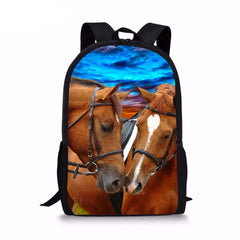 Student Backpack Crazy Horse Wen's Travel Bags