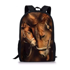 Student Backpack Crazy Horse Wen's Travel Bags