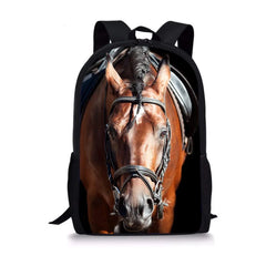 Student Backpack Crazy Horse Wen's Travel Bags