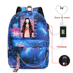 Demon Slayer Anime Backpack School Bag Kpop Unisex Shopper Bag