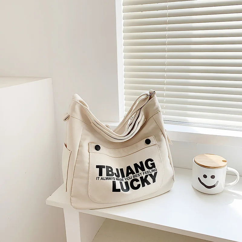 Casual Tote Bags for Women Large Capacity Canvas Shoulder Handbag
