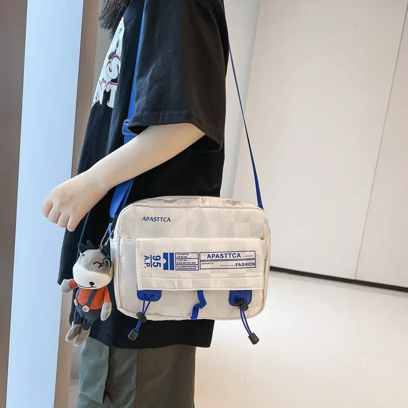 Japanese Nylon Crossbody Bag for Men Women, Casual Small Shoulder Bag