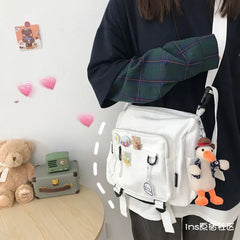 Harajuku Retro Messenger Bag Large Capacity Crossbody Bags for Women