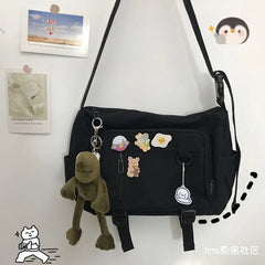 Harajuku Retro Messenger Bag Large Capacity Crossbody Bags for Women