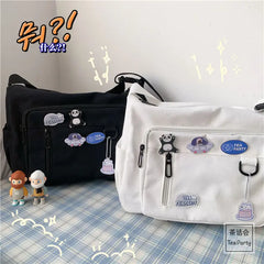 Harajuku Retro Messenger Bag Large Capacity Crossbody Bags for Women