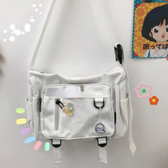Harajuku Retro Messenger Bag Large Capacity Crossbody Bags for Women