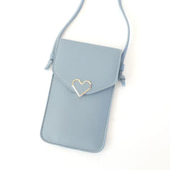 Heart-shaped Transparent Mini Crossbody Bag for Women