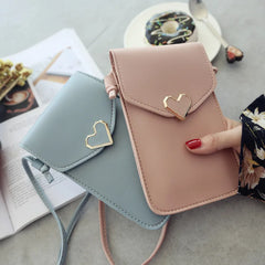 Heart-shaped Transparent Mini Crossbody Bag for Women