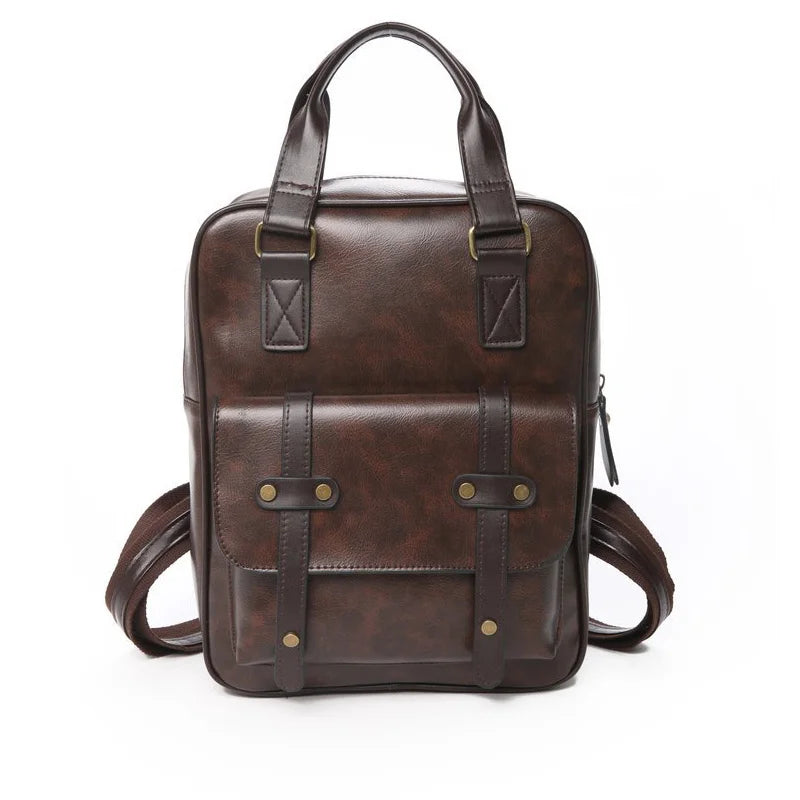 Student PU Leather Bag, Waterproof Schoolbag