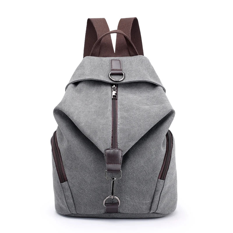 Canvas Backpack School Lady Girl