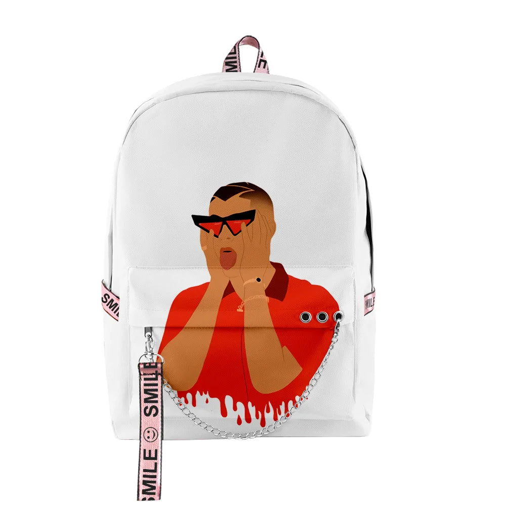 Bad Bunny Boys Girls Schoolbag Waterproof Laptop Backpack