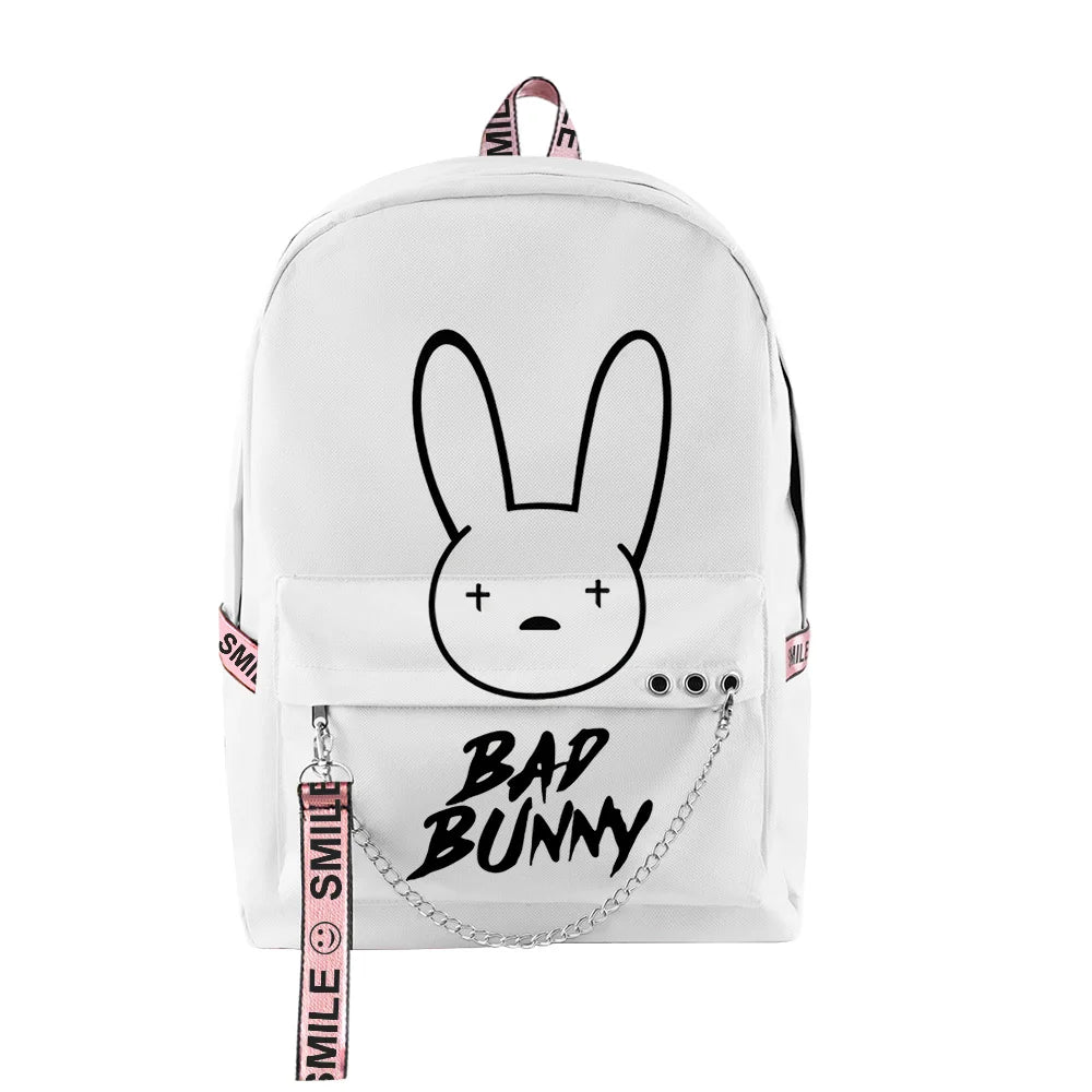 Bad Bunny Boys Girls Schoolbag Waterproof Laptop Backpack