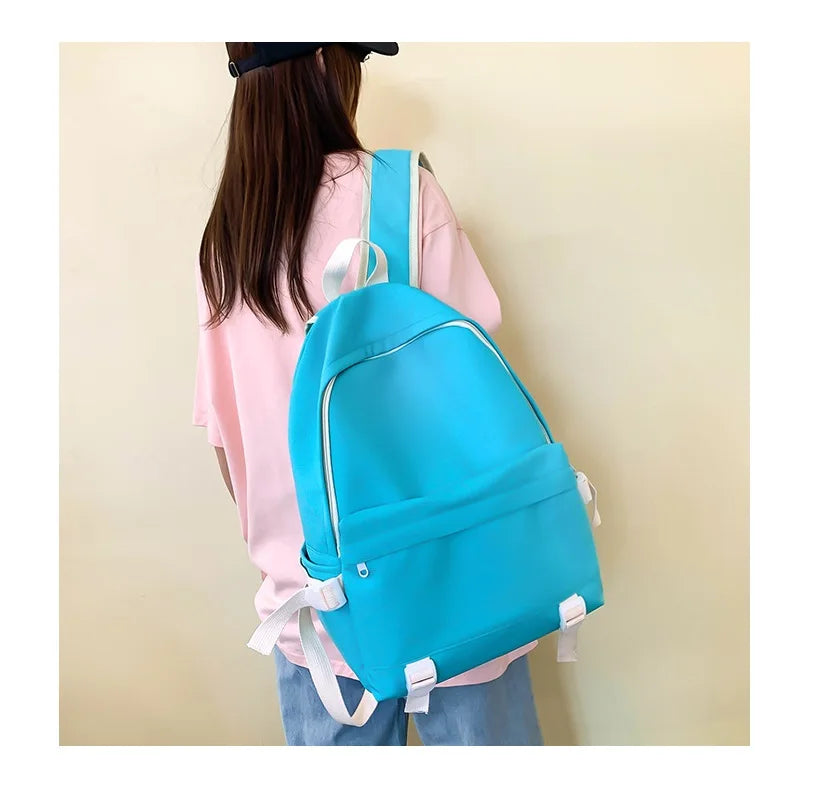 Preppy Style Girls' Backpack Waterproof Class Bag for Youth Women