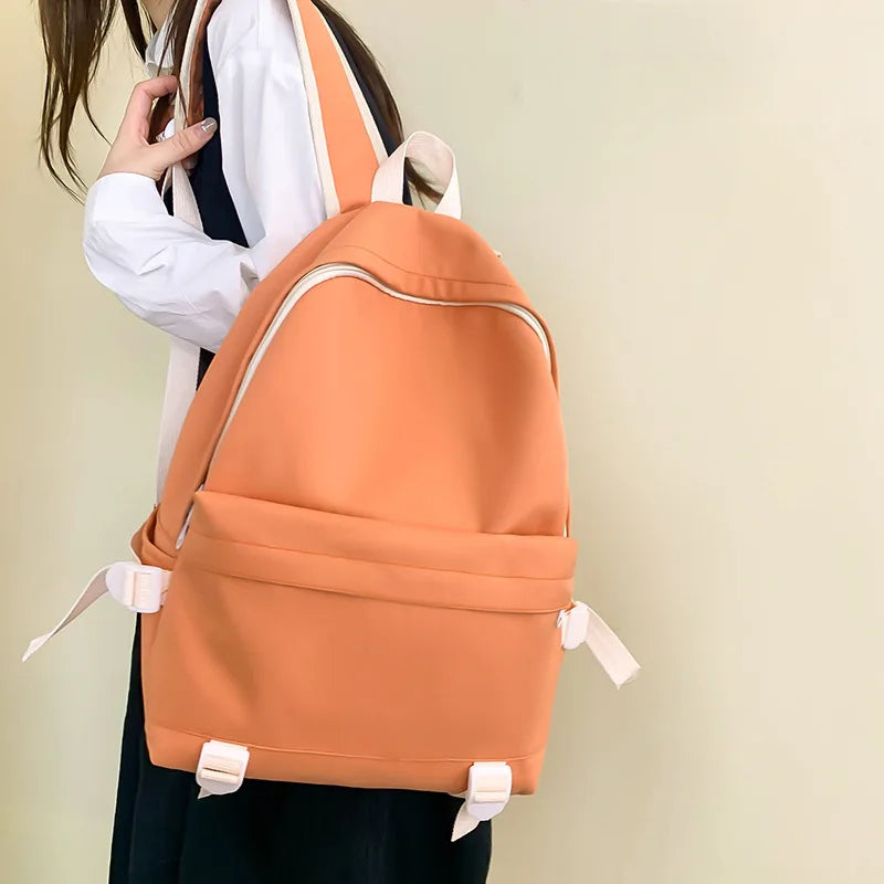 Preppy Style Girls' Backpack Waterproof Class Bag for Youth Women