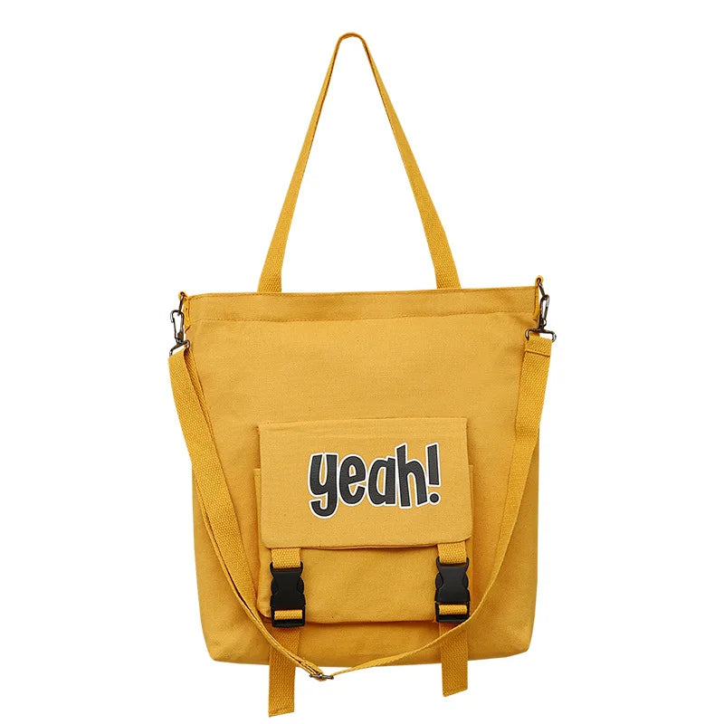 Large Capacity Women's Canvas Shoulder Bag Casual Messenger Handbag