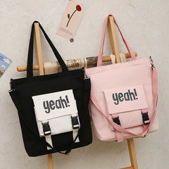 Large Capacity Women's Canvas Shoulder Bag Casual Messenger Handbag