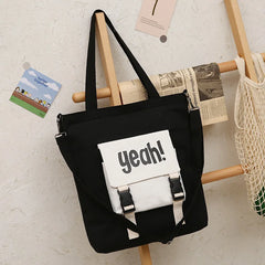 Large Capacity Women's Canvas Shoulder Bag Casual Messenger Handbag
