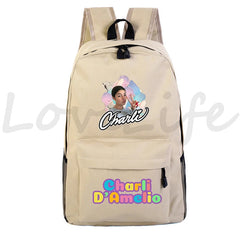 Charli Damelio Backpack Women Travel Knapsacks