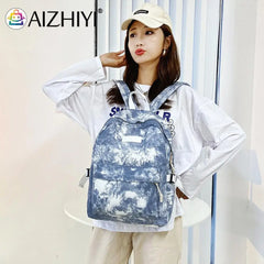 Tie Dye Large Backpack Women Travel School Rucksack Handbags
